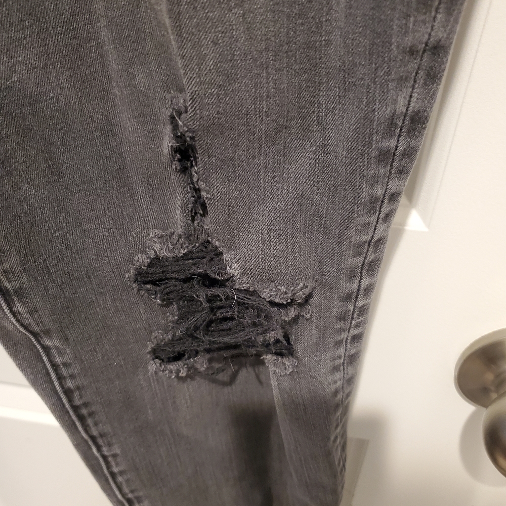 AE Super Stretch distressed Jeans black-Size 14 - Picture 6 of 11